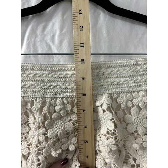 VTG Crochet Ruffled Booty Shorts Y2K Black Label‎ Sz M Coquette Boho Coachella - Picture 6 of 10